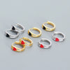 Wholesale Drop Earrings 925 Silver Geometric Love Glaze Electroplating For Women