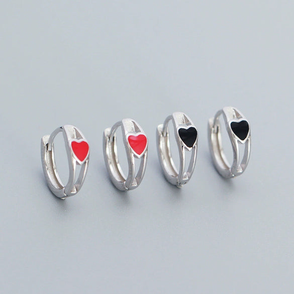 Wholesale Drop Earrings 925 Silver Geometric Love Glaze Electroplating For Women