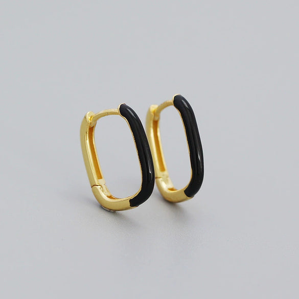 Wholesale Drop Oil Ushaped Geometric Style S925 Silver Earrings For Women