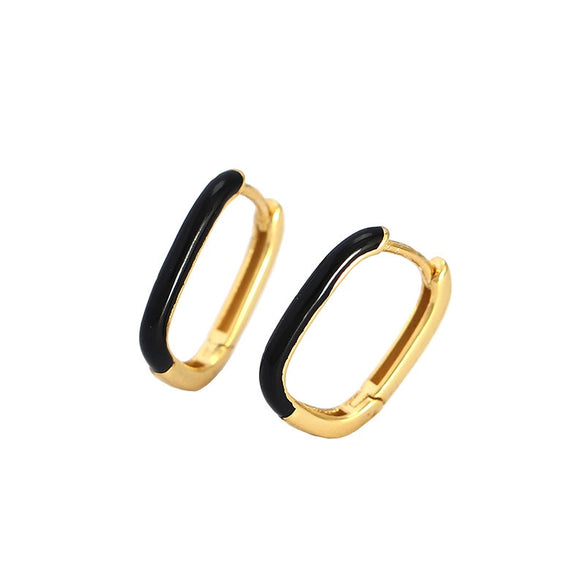 Wholesale Drop Oil Ushaped Geometric Style S925 Silver Earrings For Women