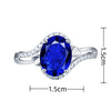 Wholesale Drop Shape Imitation Natural Tanzanite Green Diamond Sapphire Red Diamond Open Ring With Electroplating Design