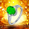 Wholesale Drop Shape Imitation Natural Tanzanite Green Diamond Sapphire Red Diamond Open Ring With Electroplating Design