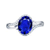 Wholesale Drop Shape Imitation Natural Tanzanite Green Diamond Sapphire Red Diamond Open Ring With Electroplating Design