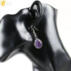 Wholesale Drop Shape Natural Semiprecious Stone And Copper Women's Earrings Minimalist Style