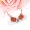 Wholesale Drop Shape Natural Semiprecious Stone And Copper Women's Earrings Minimalist Style