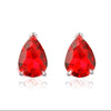 Wholesale Drop Shape Pink Diamond S925 Sterling Silver Earrings Light Luxury Style