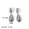 Wholesale Drop Shape Stainless Steel Ladies Jewelry Joker Earrings Fashion Niche Temperament