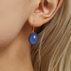 Wholesale Drop Shaped Resin And Stainless Steel Earrings With 18K Real Gold Plated Electroplating For Women