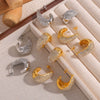 Wholesale Drop Shaped Titanium Steel Earrings With 18K Gold Plated Electroplating For Women Stylish And Personalized