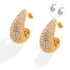 Wholesale Drop Shaped Titanium Steel Earrings With 18K Gold Plated Electroplating For Women Stylish And Personalized