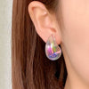 Wholesale Dropshaped Antiallergy Goldplated Hip Hop Style Women's Earrings Jewelry