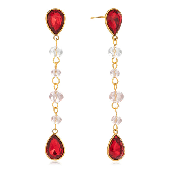 Wholesale Dropshaped Geometric Minimalist Stainless Steel Tassel Earrings For Women