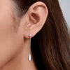 Wholesale Dropshaped Tassel Sterling Silver Earrings For Women In Simple Cold Style