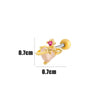 Wholesale Ear Bone Nail Copper Inlaid Zircon Stainless Steel Heart Pattern Electroplated For Women Girly Princess Style