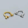 Wholesale Ear Bone Nail S925 Silver Geometric Ushaped Microinsert Puncture Earrings For Women