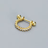 Wholesale Ear Bone Nail S925 Silver Geometric Ushaped Microinsert Puncture Earrings For Women