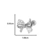 Wholesale Ear Bone Nail Stainless Steel Copper Inlaid Zircon Girlish Butterfly Bow Heart Pattern Electroplated