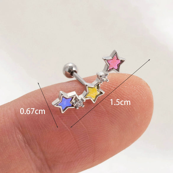 Wholesale Ear Bone Nails Copper Fivepointed Star Flower Fashion Women's