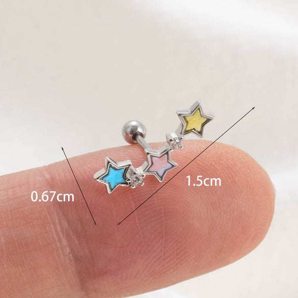 Wholesale Ear Bone Nails Copper Fivepointed Star Flower Fashion Women's