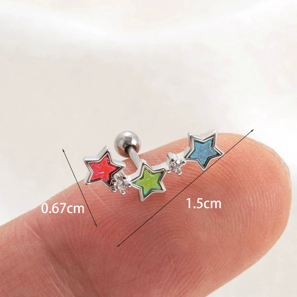 Wholesale Ear Bone Nails Copper Fivepointed Star Flower Fashion Women's