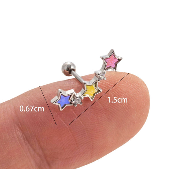 Wholesale Ear Bone Nails Copper Fivepointed Star Flower Fashion Women's