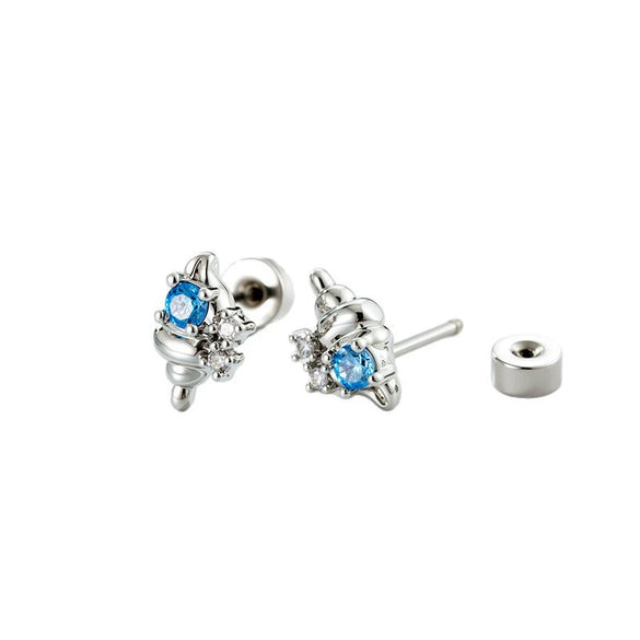 Wholesale Ear Bone Piercing Fashion Ol Style Conch Shape Metal Microinlaid Zircon Electroplated
