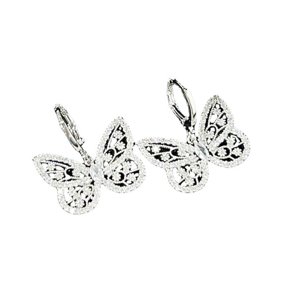 Wholesale Ear Buckle Copper Butterfly Bow Zircon Fashion Animals Style