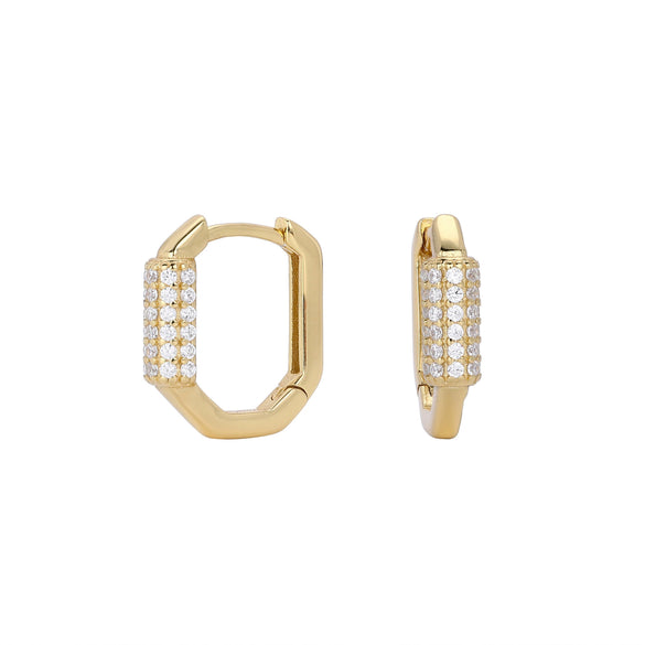 Wholesale Ear Buckle 925 Sterling Silver Inlaid Zircon Geometric Design For Women