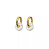 Wholesale Ear Buckles Natural Agate Jade Round Titanium Steel And Stainless Steel Ushaped Electroplated Light Luxury Niche Simple Style
