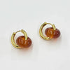 Wholesale Ear Buckles Natural Agate Jade U Shaped Stainless Steel Electroplated Light Luxury Niche Simple