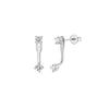 Wholesale Ear Clip Earrings Stainless Steel Real Gold Plated Green Zircon Fivepointed Star Distinctive Fashion