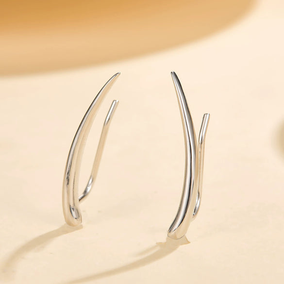 Wholesale Ear Clip S925 Sterling Silver Geometric Electroplated