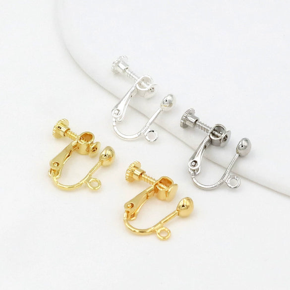 Wholesale Ear Clips Copper Joker Geometric Style Electroplated Diy Ear Accessories