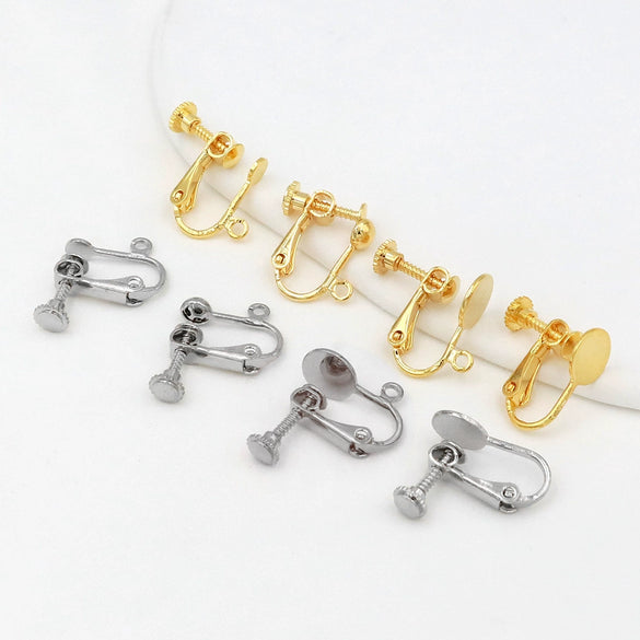 Wholesale Ear Clips Copper Joker Geometric Style Electroplated Diy Ear Accessories
