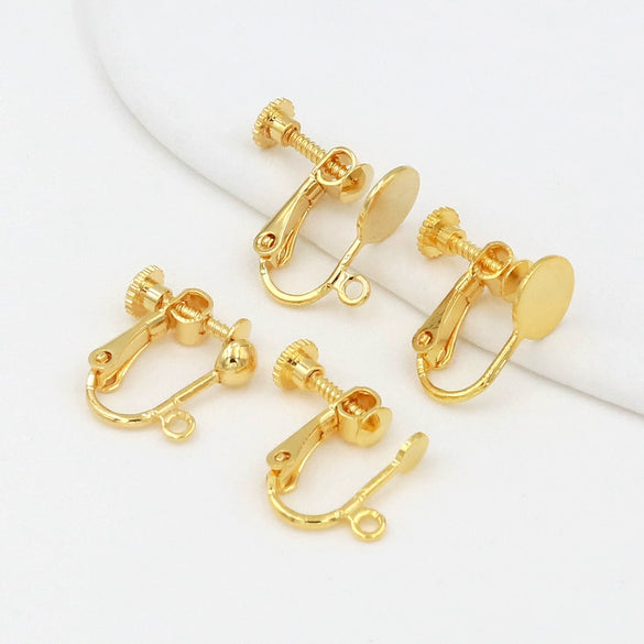 Wholesale Ear Clips Copper Joker Geometric Style Electroplated Diy Ear Accessories