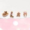 Wholesale Ear Jewelry Copper Inlaid Zircon Geometric Fivepointed Star Heart Women's