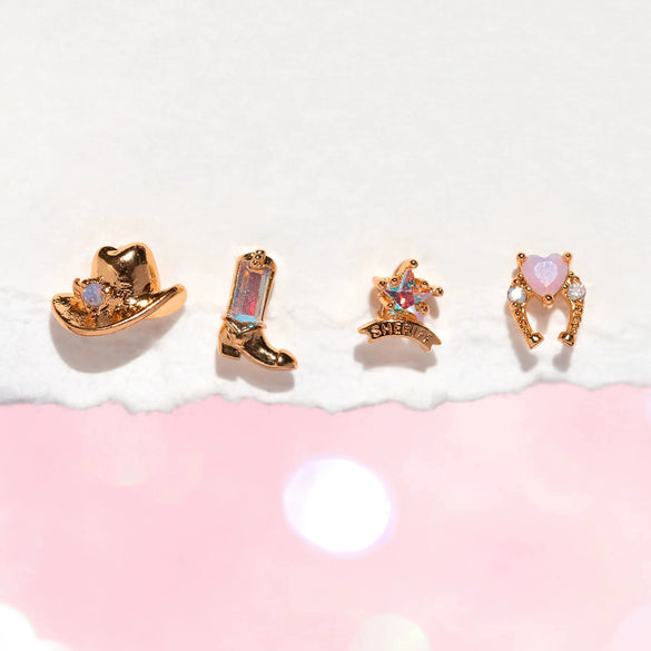 Wholesale Ear Jewelry Copper Inlaid Zircon Geometric Fivepointed Star Heart Women's