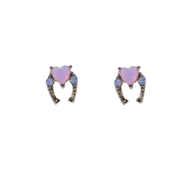 Wholesale Ear Jewelry Copper Inlaid Zircon Geometric Fivepointed Star Heart Women's