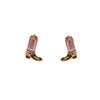 Wholesale Ear Jewelry Copper Inlaid Zircon Geometric Fivepointed Star Heart Women's