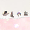 Wholesale Ear Jewelry Copper Inlaid Zircon Geometric Fivepointed Star Heart Women's