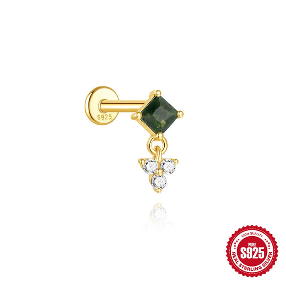 Wholesale Ear Jewelry S925 Sterling Silver Geometric Environmentally Friendly Electroplated