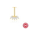 Wholesale Ear Jewelry S925 Sterling Silver Geometric Marquise Style Environmentally Friendly Electroplated Unisex