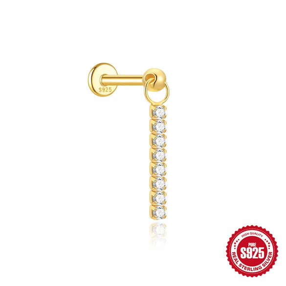 Wholesale Ear Jewelry S925 Sterling Silver Geometric Style Environmentally Friendly Electroplated