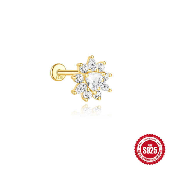 Wholesale Ear Jewelry S925 Sterling Silver Geometric Style Environmentally Friendly Electroplated