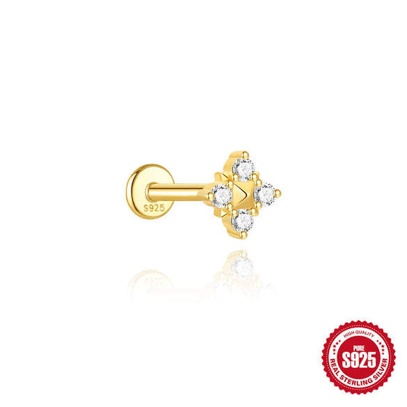 Wholesale Ear Jewelry S925 Sterling Silver Geometric Style Environmentally Friendly Electroplated