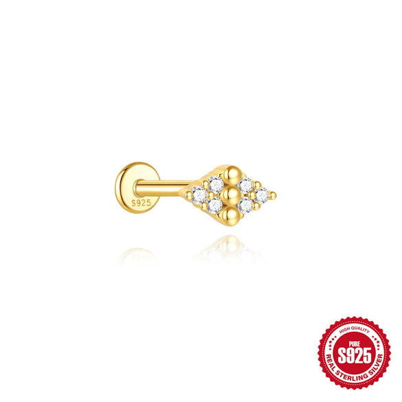 Wholesale Ear Jewelry S925 Sterling Silver Geometric Style Environmentally Friendly Electroplated