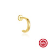 Wholesale Ear Jewelry S925 Sterling Silver Microinlaid Zircon Geometric Cartilage Flat Head Spiral Puncture Environmentally Friendly Plating Unisex