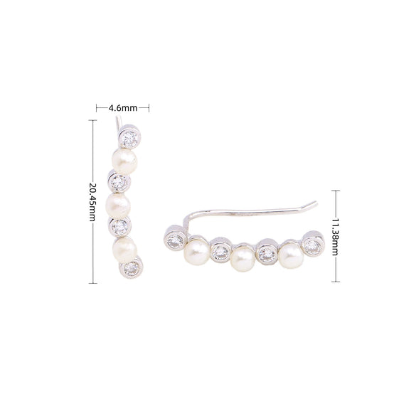 Wholesale Ear Jewelry 925 Sterling Silver Small Fresh Style Geometric Inlaid Zircon For Women