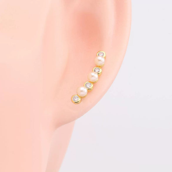 Wholesale Ear Jewelry 925 Sterling Silver Small Fresh Style Geometric Inlaid Zircon For Women