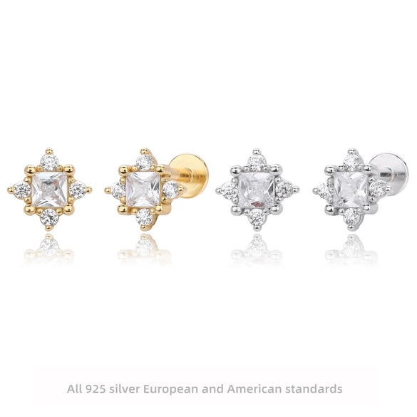Wholesale Ear Jewelry 925 Sterling Silver Star Electroplated For Women